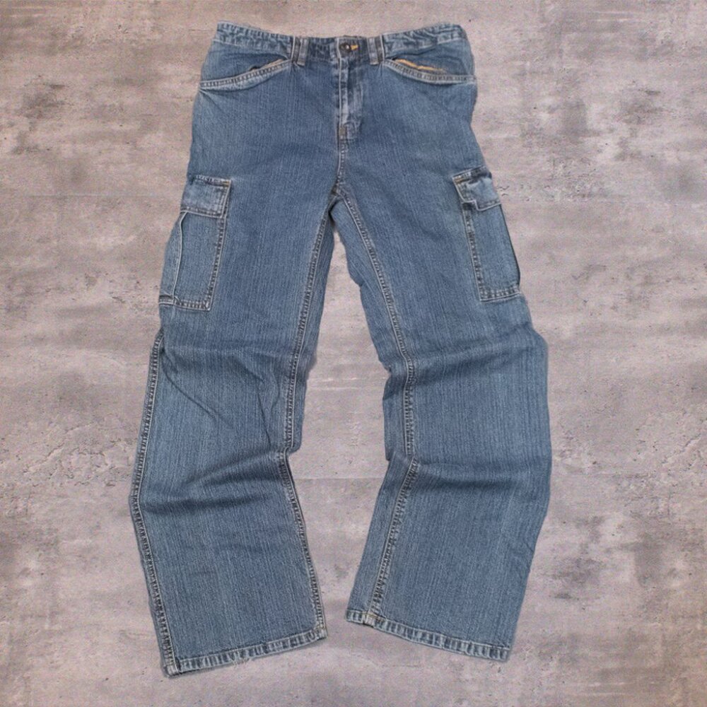 Vintage VTG‎ 1990's Denver Hanes Mud Wash Cargo Stright Pant's